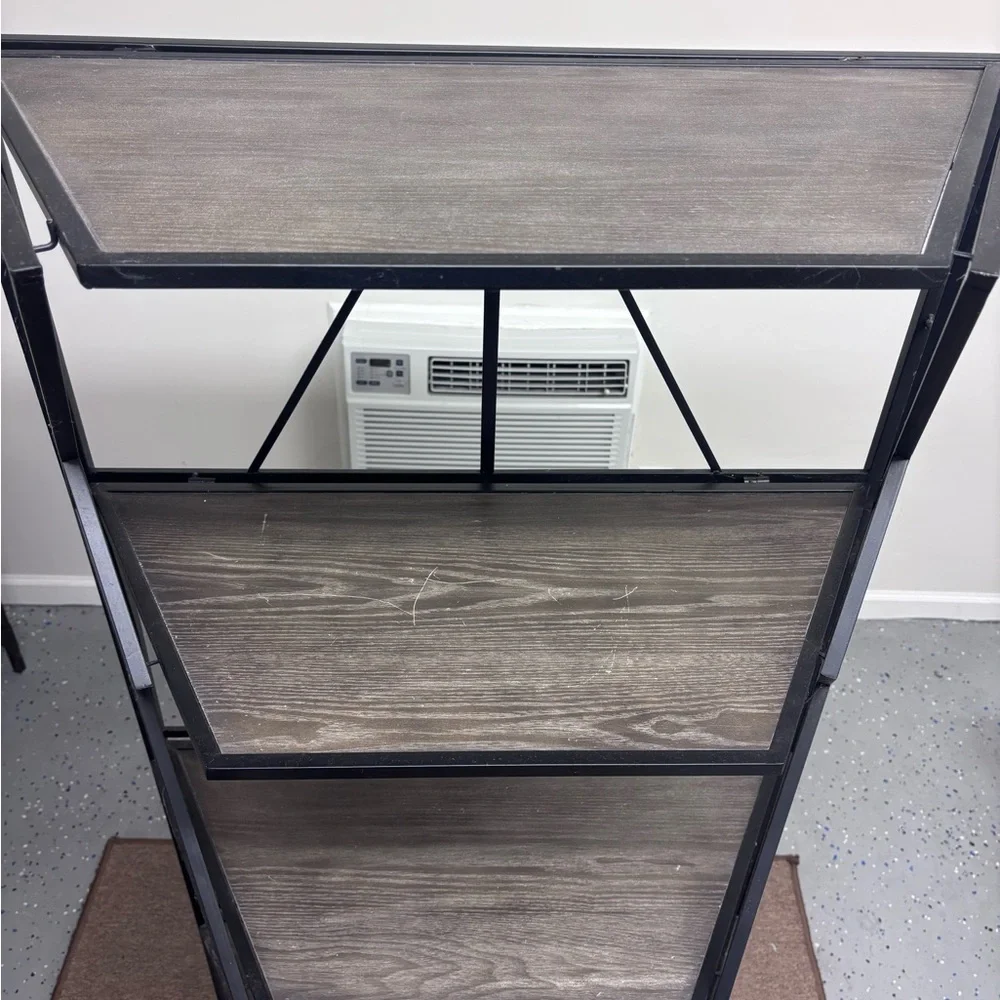Modern Black and Gray Geometric Wall Shelf